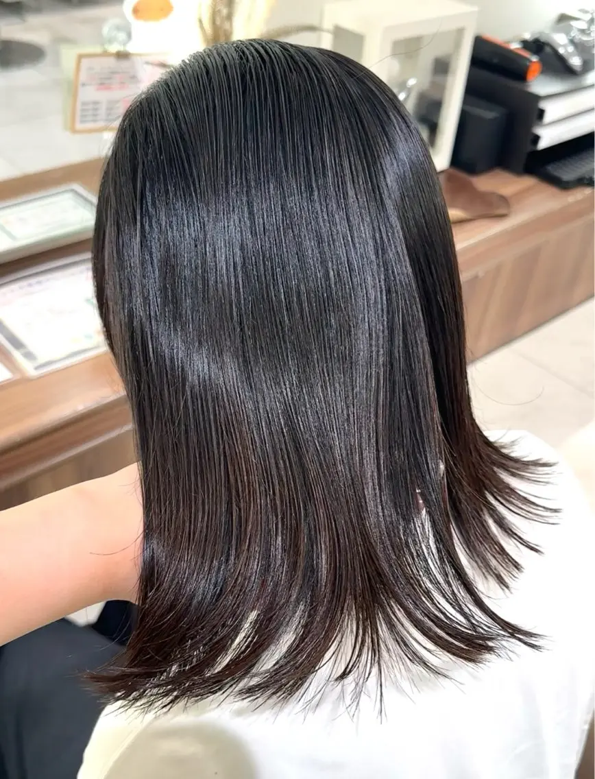 ミディアム カラー 透明感カラー 北島亜弥/髪質改善 /カラーのヘアスタイル