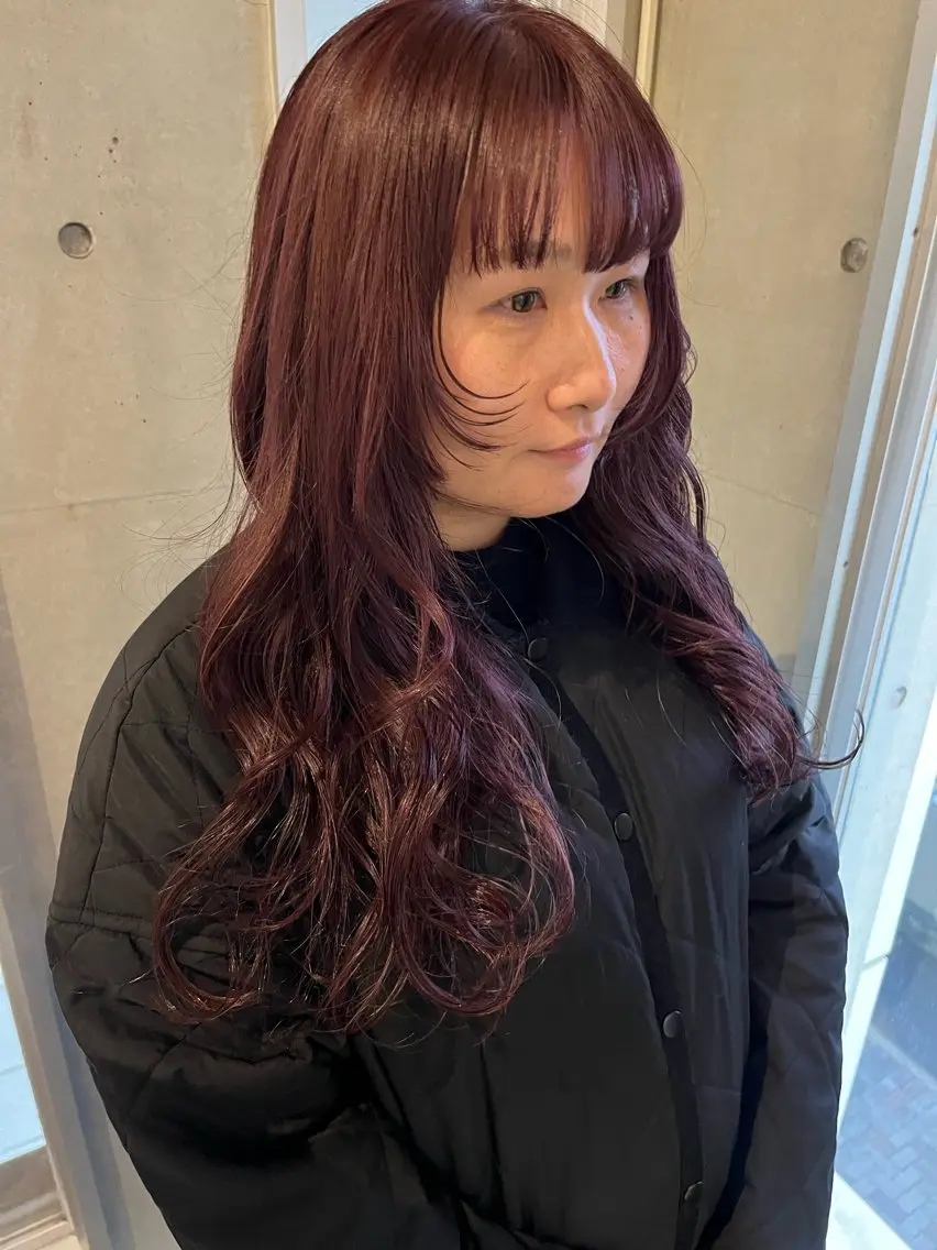 ロング ハイライト 透明感カラー人気 ナンバーワンMIYUのヘアスタイル
