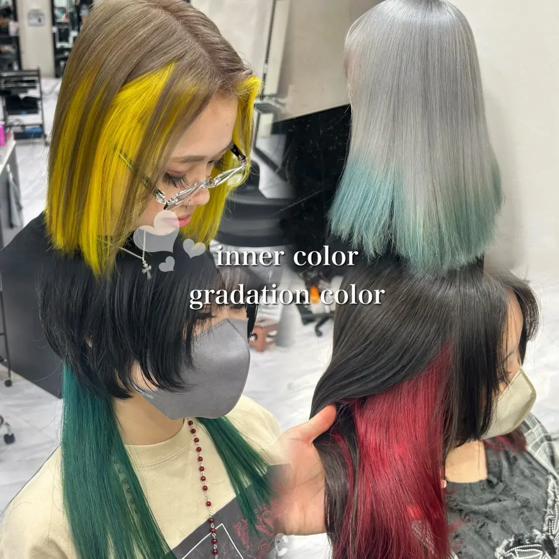 ロング カラー メンズ 🫧💞ハイトーン 瀧田 菜々花🦄🫧のヘアスタイル