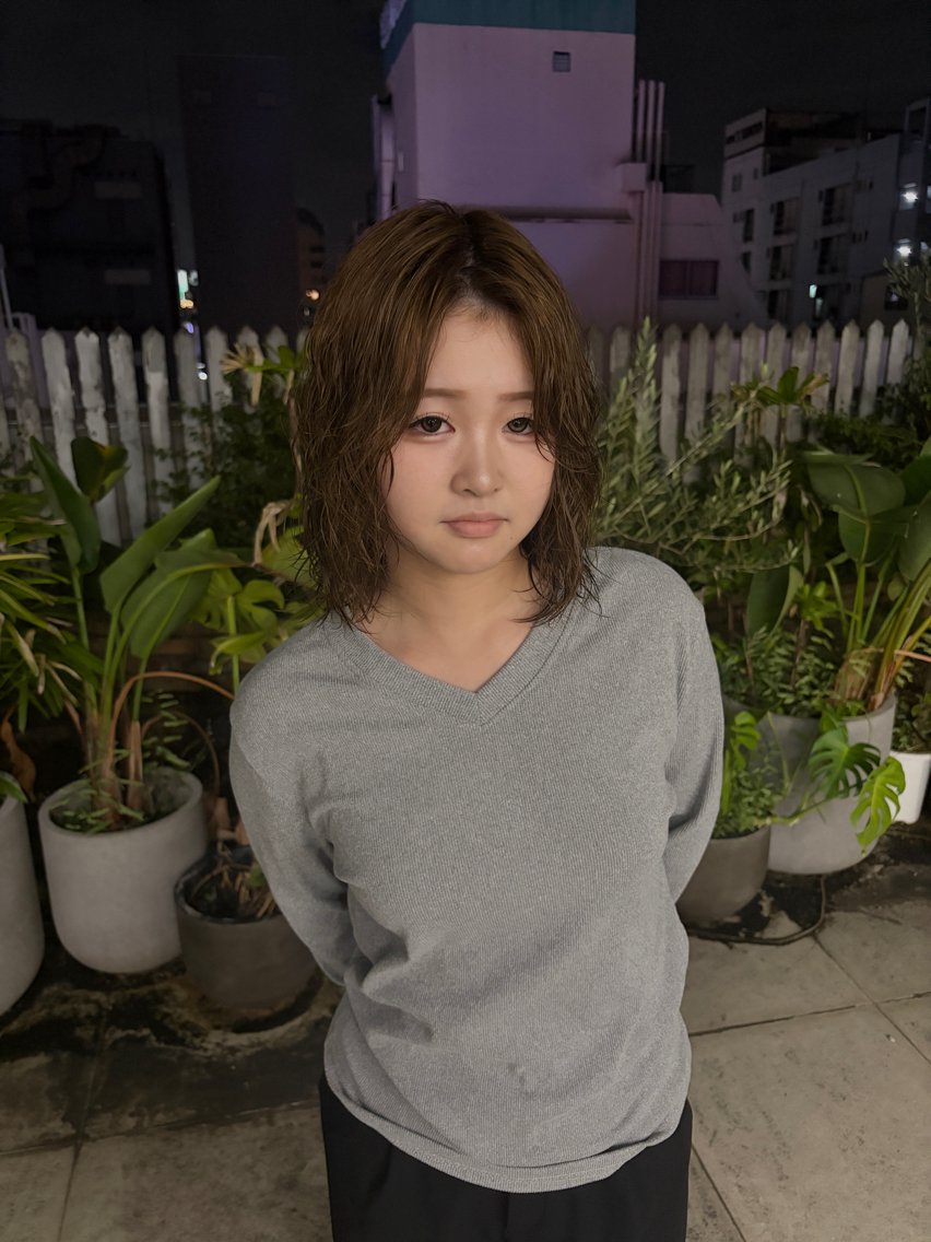 ミディアム カット パーマ トリートメント 似合わせカット/ ブリーチ/店長のヘアスタイル