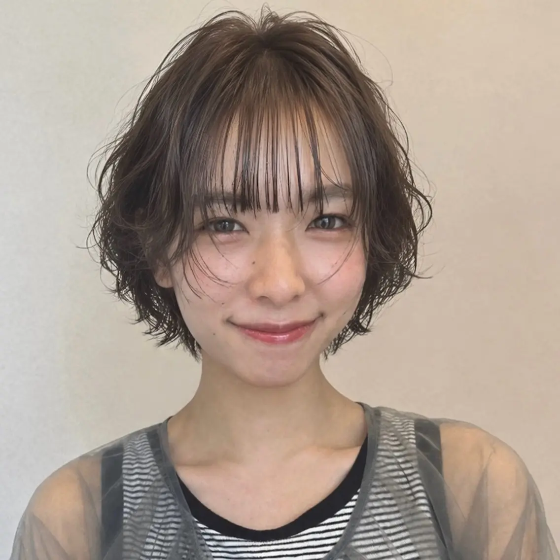 ショート パーマ 似合わせカット ショートヘア 小顔カット 【似合わせ特化】 ショートパーマ/モカのヘアスタイル