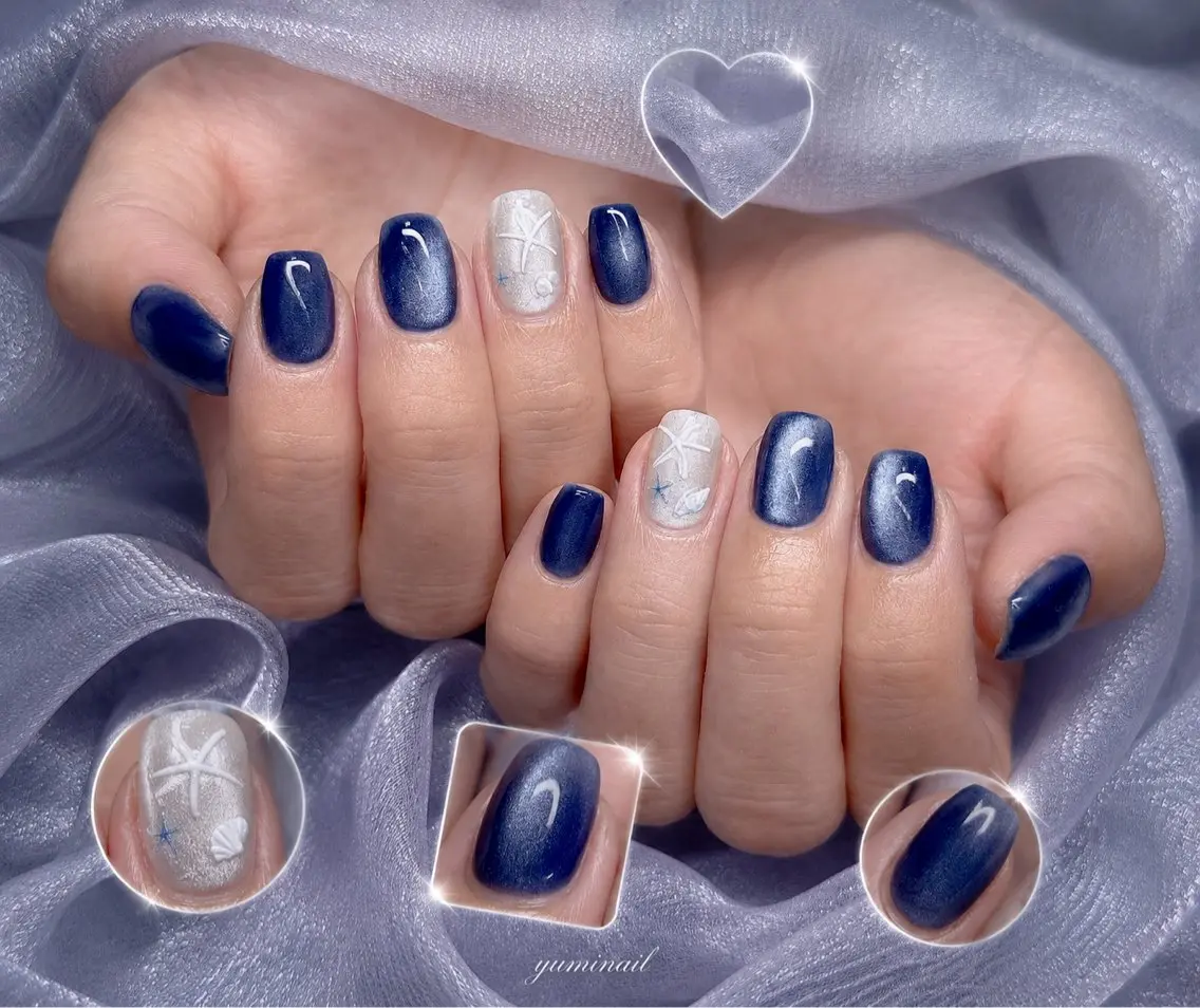 ネイル マグネットネイル ハンドネイル Yumi nailのネイルデザイン