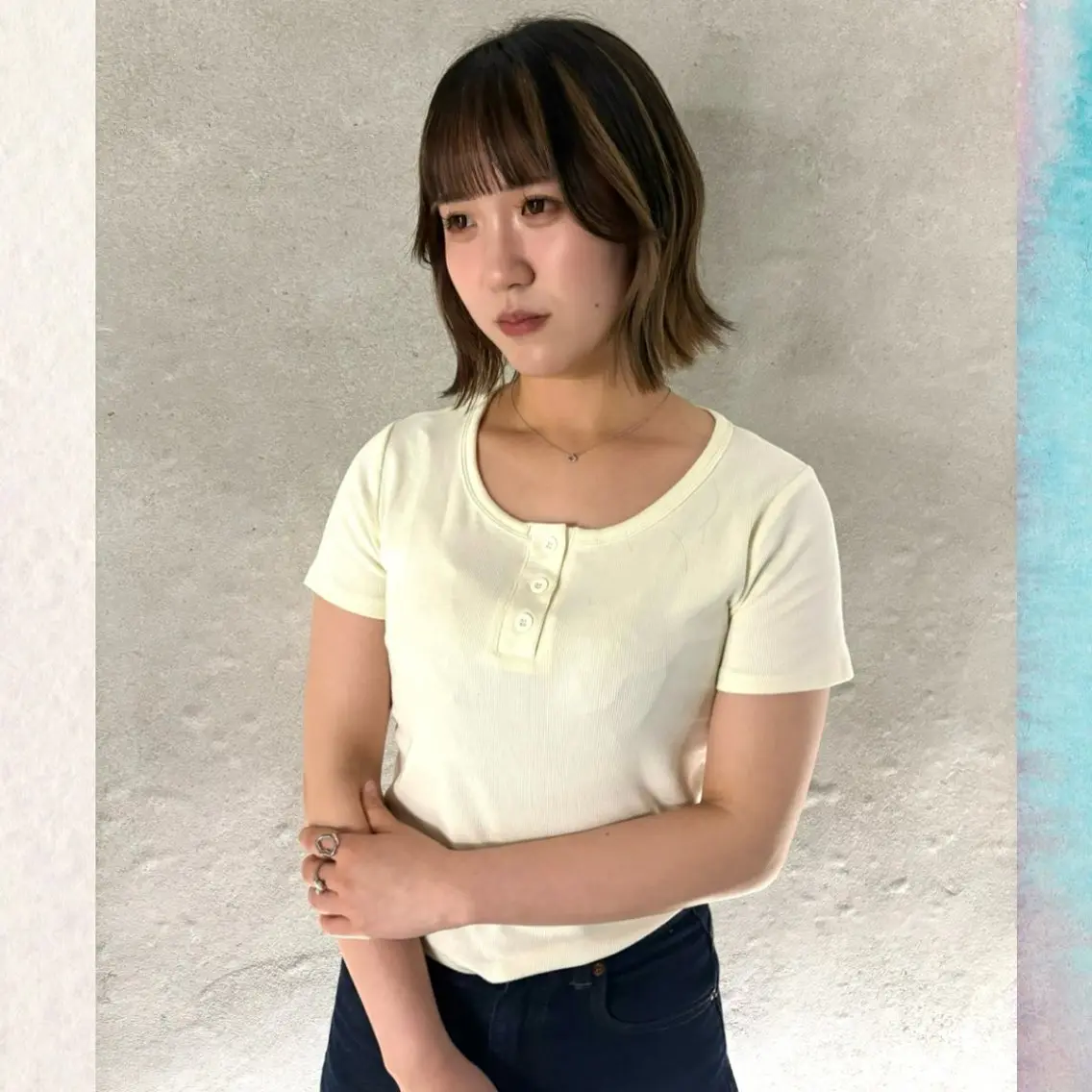 ショート カラー ベージュカラー デザインカラー ボブ ヘアカラー Miyu🎀レイヤー ／透明感カラー🪽のヘアスタイル