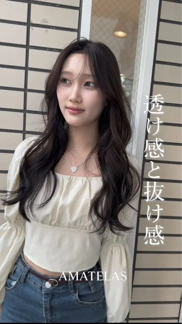 ロング カラー グレージュ カット ヘアカラー トリートメント レイヤー×髪質改善 ×透明感/杉田 圭のヘアスタイル