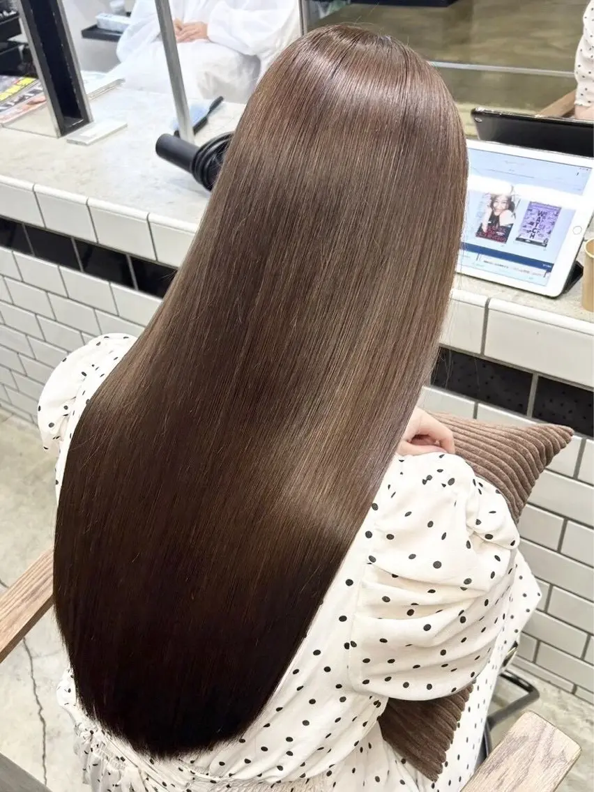 ロング カット ヘアカラー トリートメント 🌿大内雅斗 🌿韓国ヘアのヘアスタイル