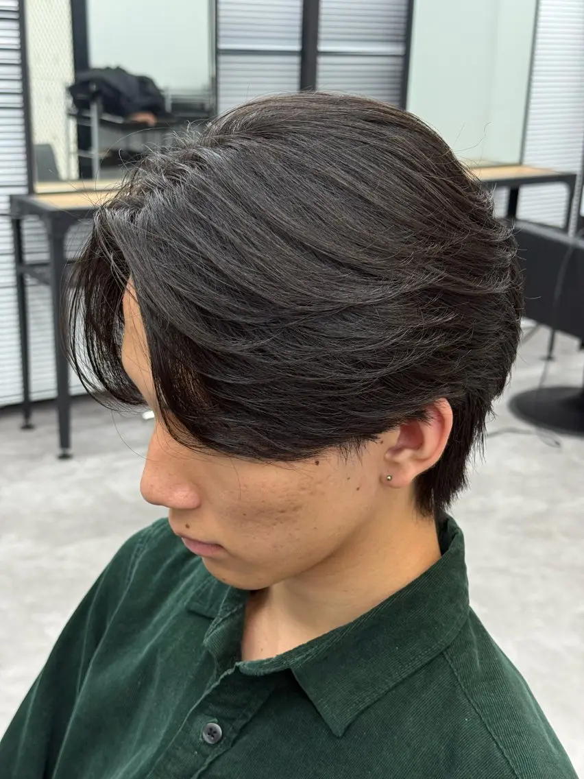 メンズカット+曲がる縮毛矯正の写真