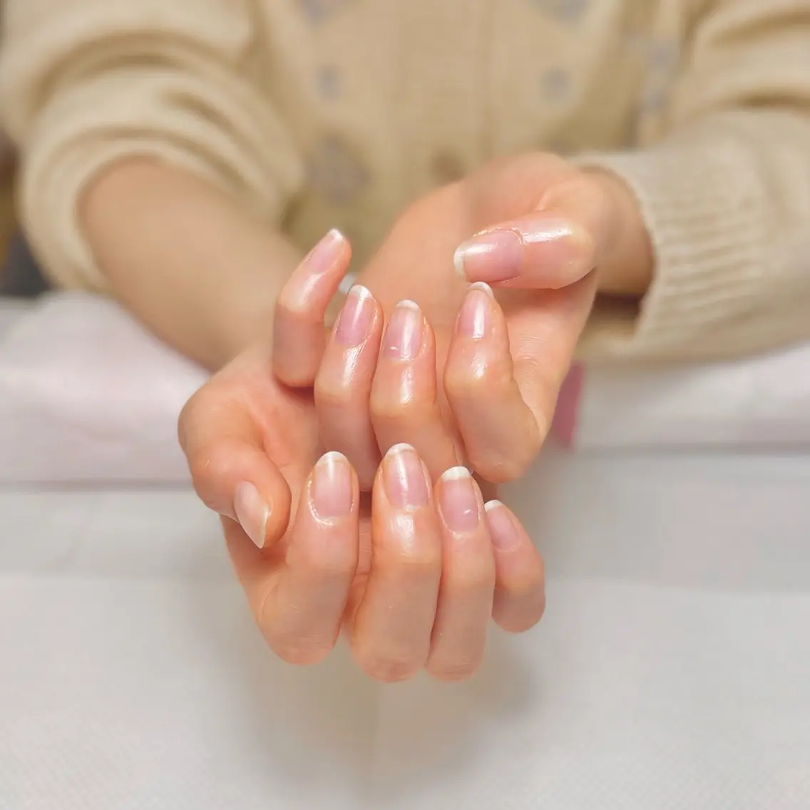 ネイル MAXKELLY正池 白フレンチ募集🕊️のネイルデザイン