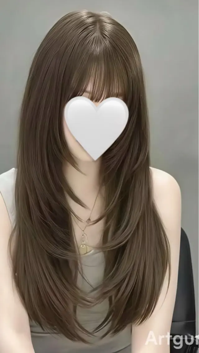 ロング 韓国風ヘア レイヤーカット ロング メンズ特化/レイヤー 垢抜け/表参道のヘアスタイル