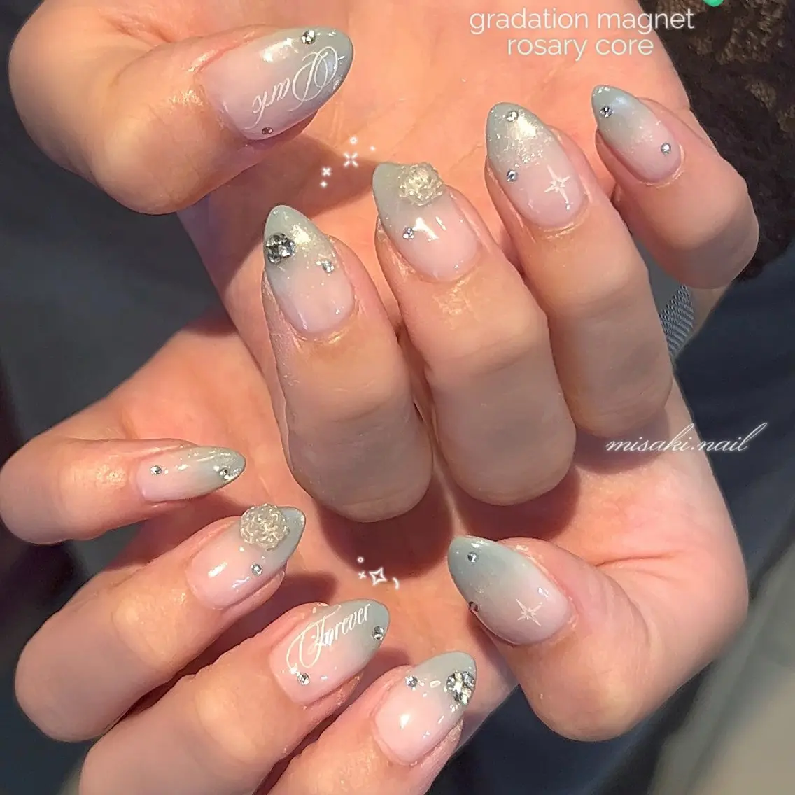 ネイル マグネットネイル ハンドネイル misaki🎀 coffret.のネイルデザイン