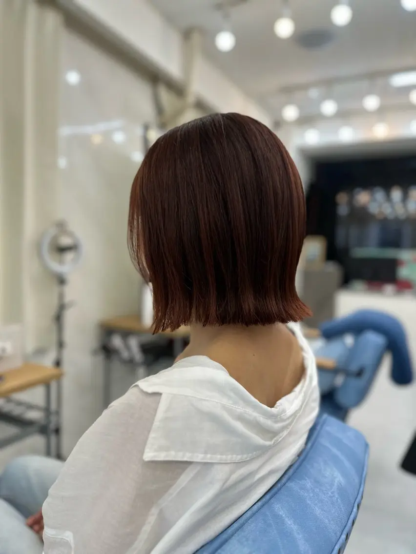 ショート 髪質改善 韓国風ヘア 縮毛矯正 トリートメント 酸性ストレート カット ヘアカラー トリートメント 髪質改善🩵縮毛矯正 代々木/木下のヘアスタイル
