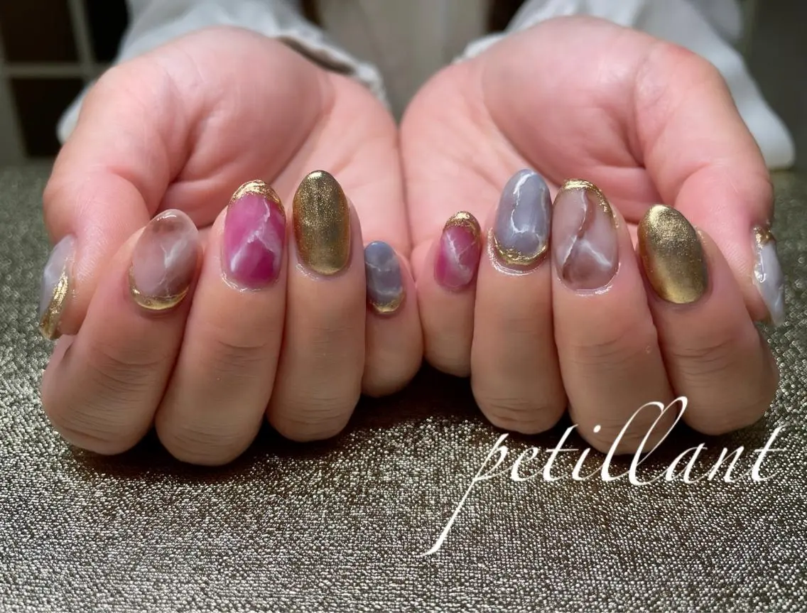 ネイル アートネイル 持ち込み nail salon petillantのネイルデザイン