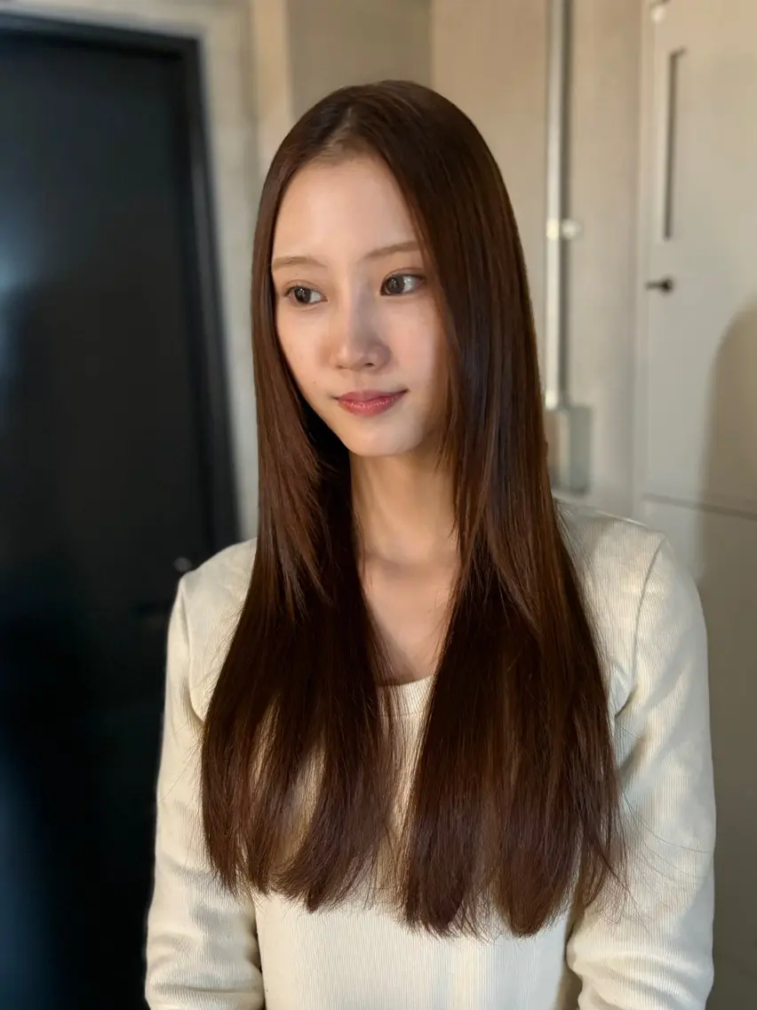 ロング カラー ヘアアレンジ ヘアカラー 縮毛矯正特化 指名No.1shunのヘアスタイル