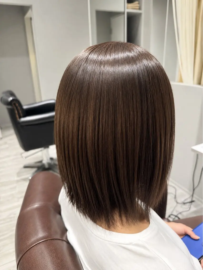 ショート 縮毛矯正 永美 千夏のヘアスタイル