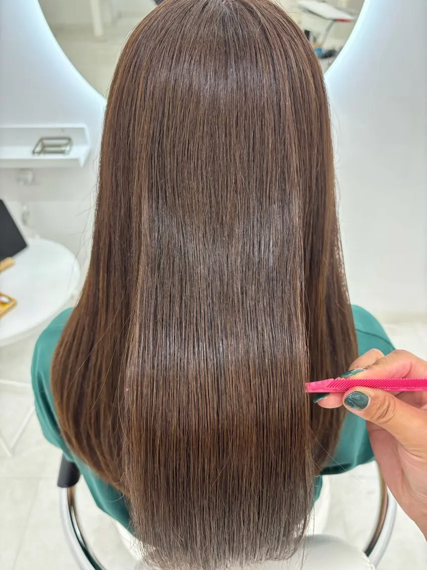 ロング カラー カット ヘアカラー トリートメント 【aini天王寺】 𝐚𝐢𝐫𝐢✂︎のヘアスタイル