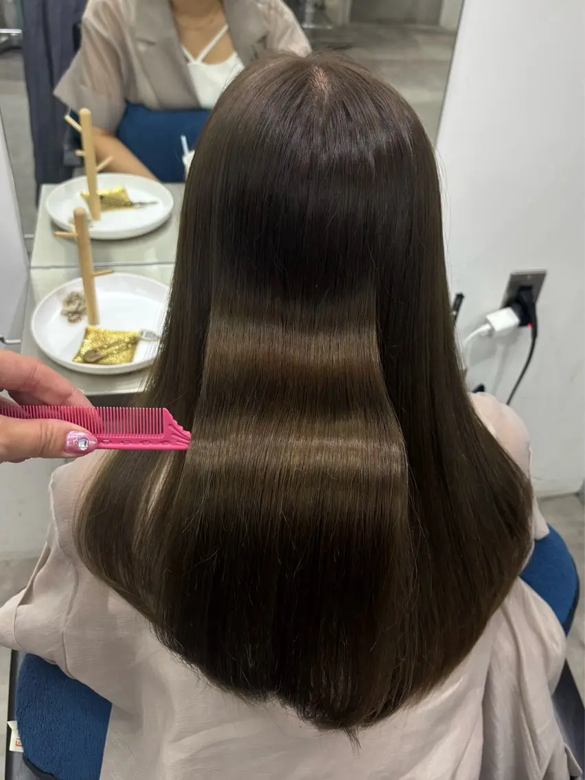 セミロング トリートメント ヘアセット☆ 髪質改善カラー☆まいのヘアスタイル