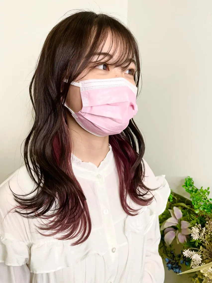 ロング カラー 透明感カラー エクステ カット ヘアカラー 尾崎 弘和のヘアスタイル