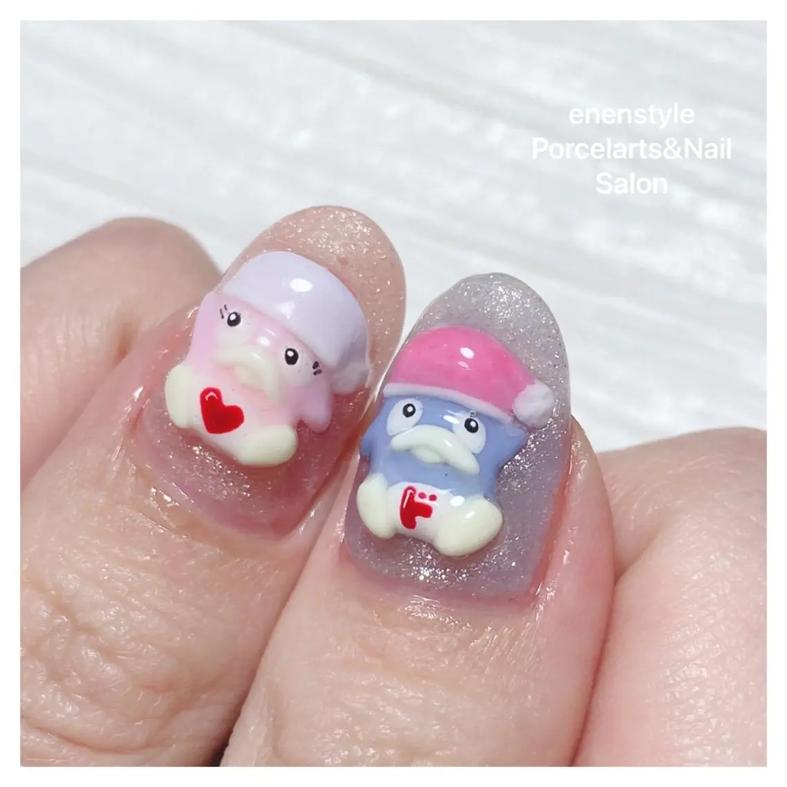 ミディアム ネイル 🐾enen style 🐾のネイルデザイン
