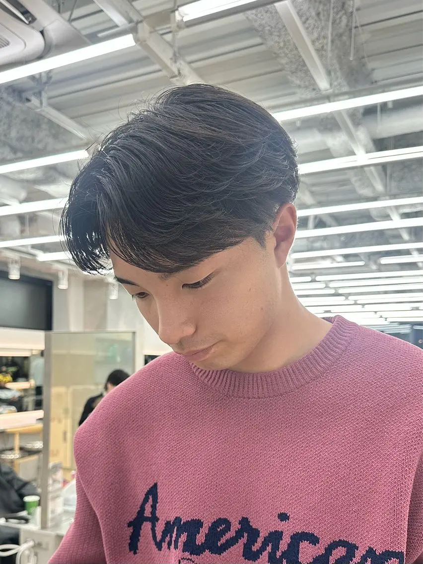 パーマ メンズ フェザーパーマ メンズパーマ ニュアンスパーマ カット パーマ 🎀メンズパーマ☆ 艶カラー☆Syuriのヘアスタイル