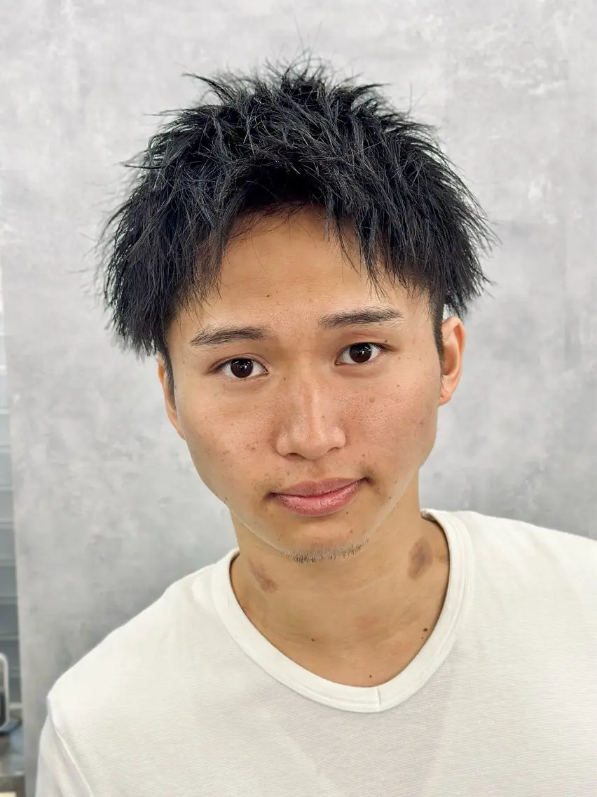 ショート メンズ アップバング スパイキーショート ショートヘア カット 新宿メンズNo.1 代表:中野拓也のヘアスタイル