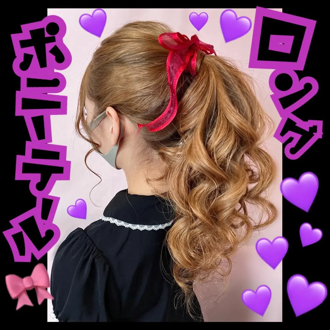 ロング ヘアアレンジ ポニーテール 結婚式・ブライダル ロング ヘアセット J (ジュリ)のヘアスタイル