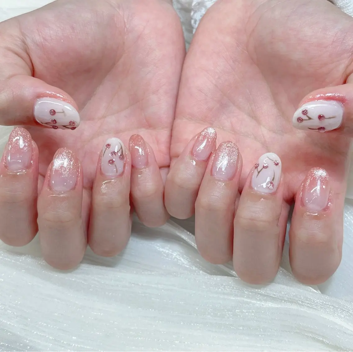 ネイル candy nail 韓国風ワンホンネイルのネイルデザイン