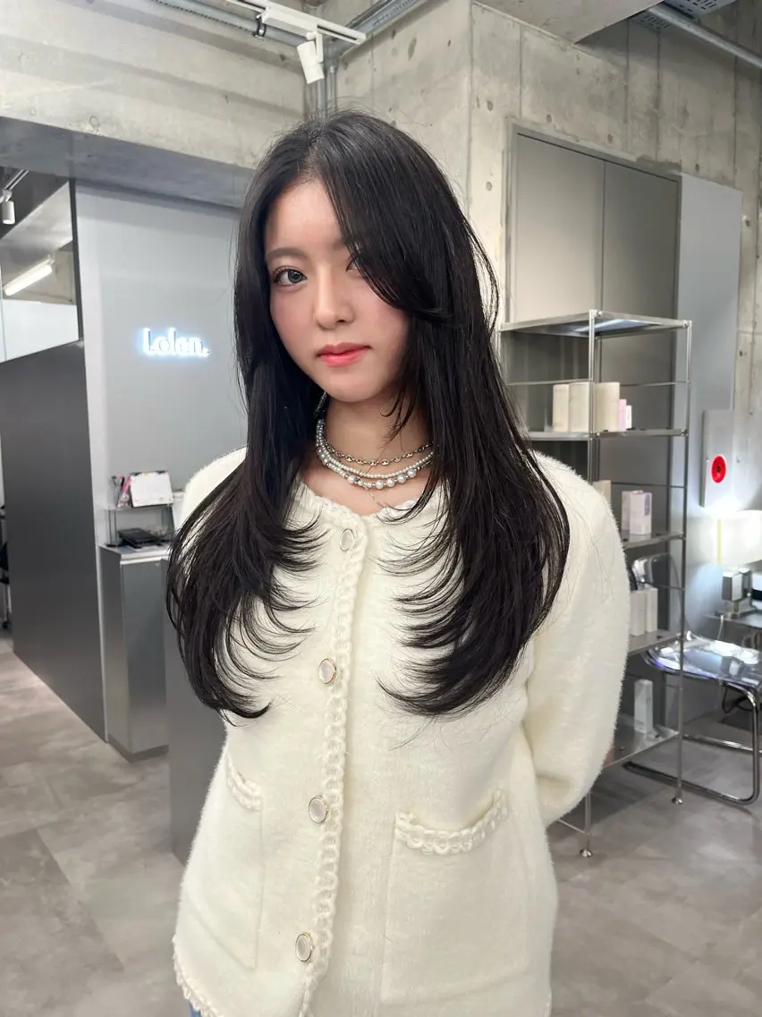 ロング ハイレイヤー レイヤーカット カットモデル募集♡ ブリーチなしカラーのヘアスタイル