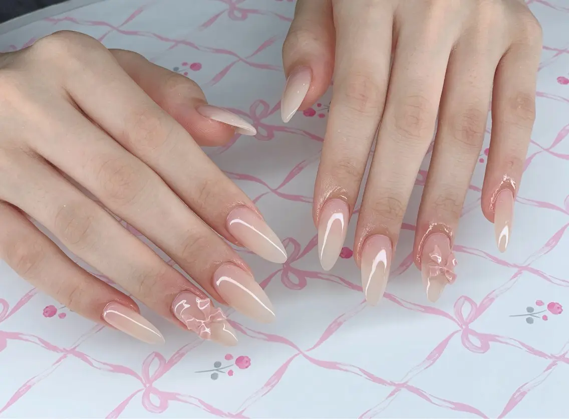 ネイル ジェルネイル 韓国ネイル ニュアンスネイル パラジェル ワンホンネイル Kaori Nailのネイルデザイン