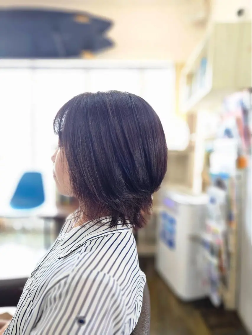 ミディアム レイヤーカット 楽流頭ofhair mikuのヘアスタイル