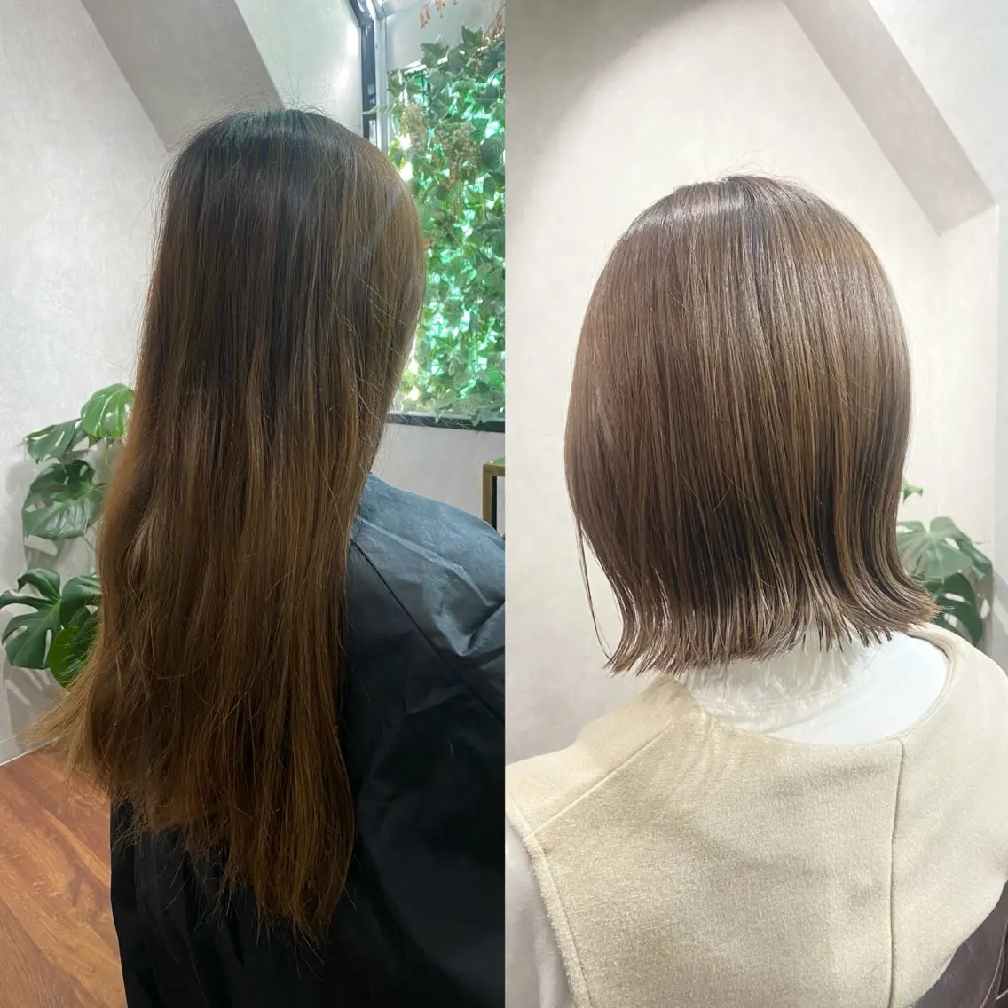 ミディアム カット ヘアカラー トリートメント ＳＨＩ ＺＵのヘアスタイル