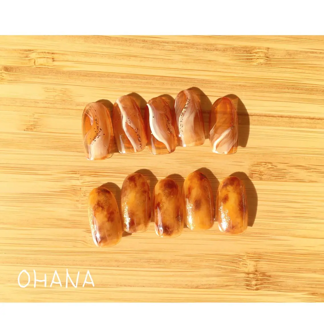 ネイル べっ甲ネイル フットネイル ミラーネイル ニュアンスネイル ショートネイル nailroom OHANA🌴のネイルデザイン