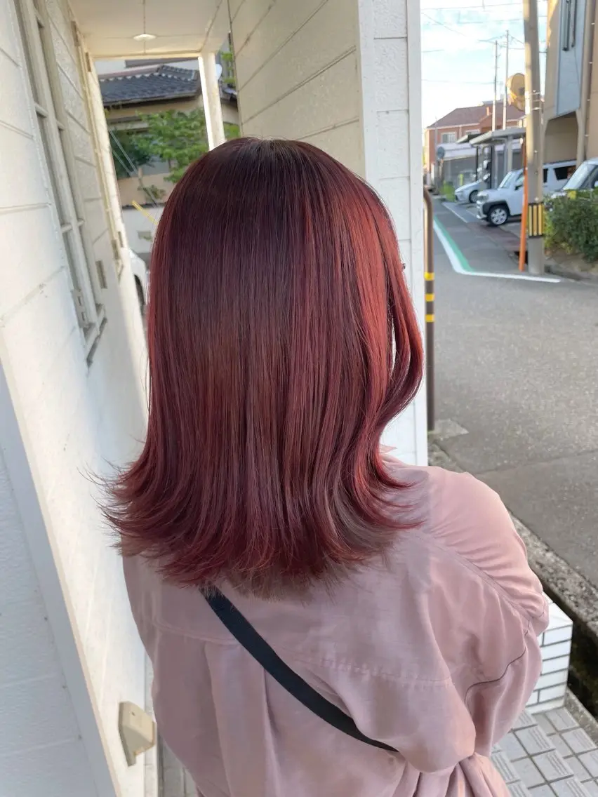 カラー レッドカラー 🫧透明感カラー🫧 加茂丈登のヘアスタイル