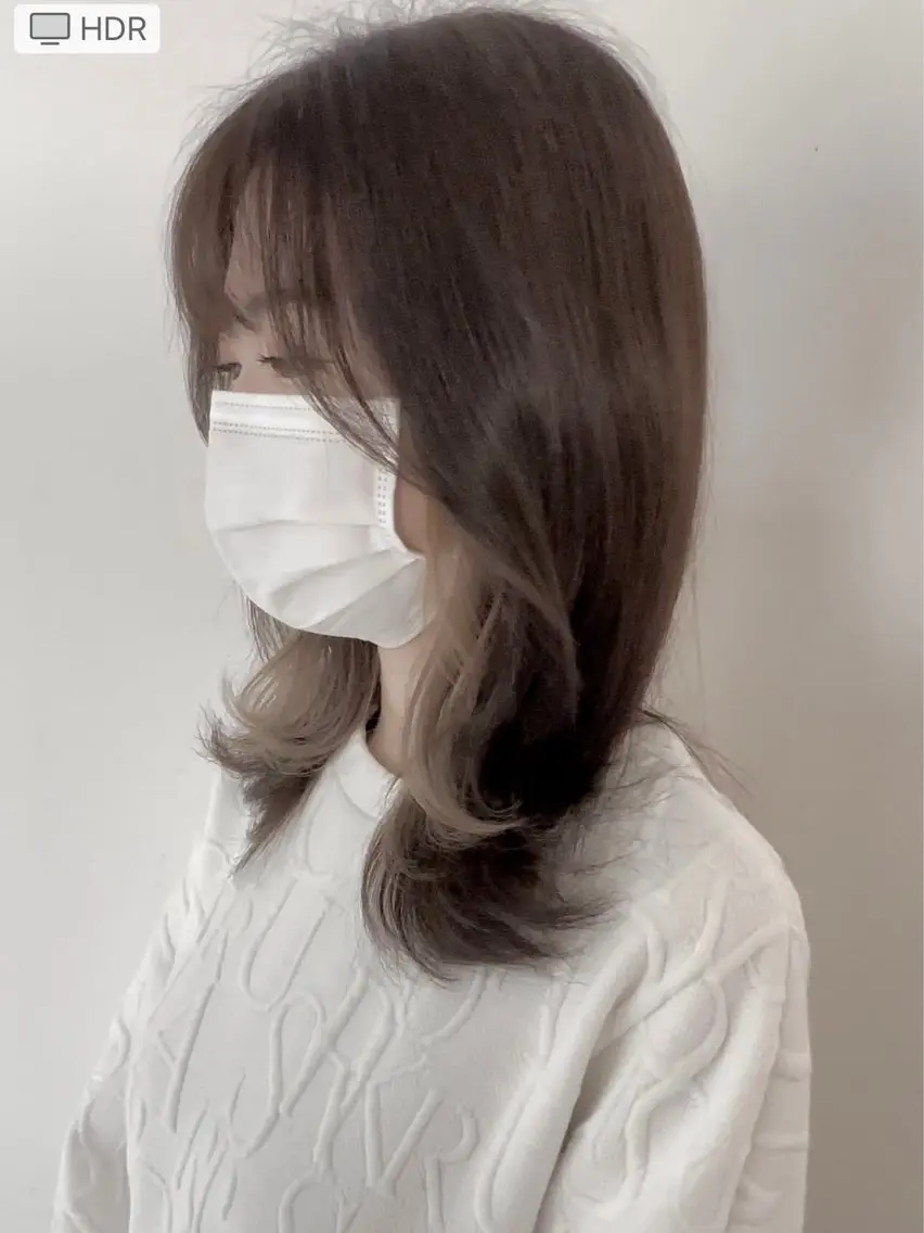 ミディアム カラー ヘアアレンジ 髪質改善 トリートメント 野村 奈里亜のヘアスタイル