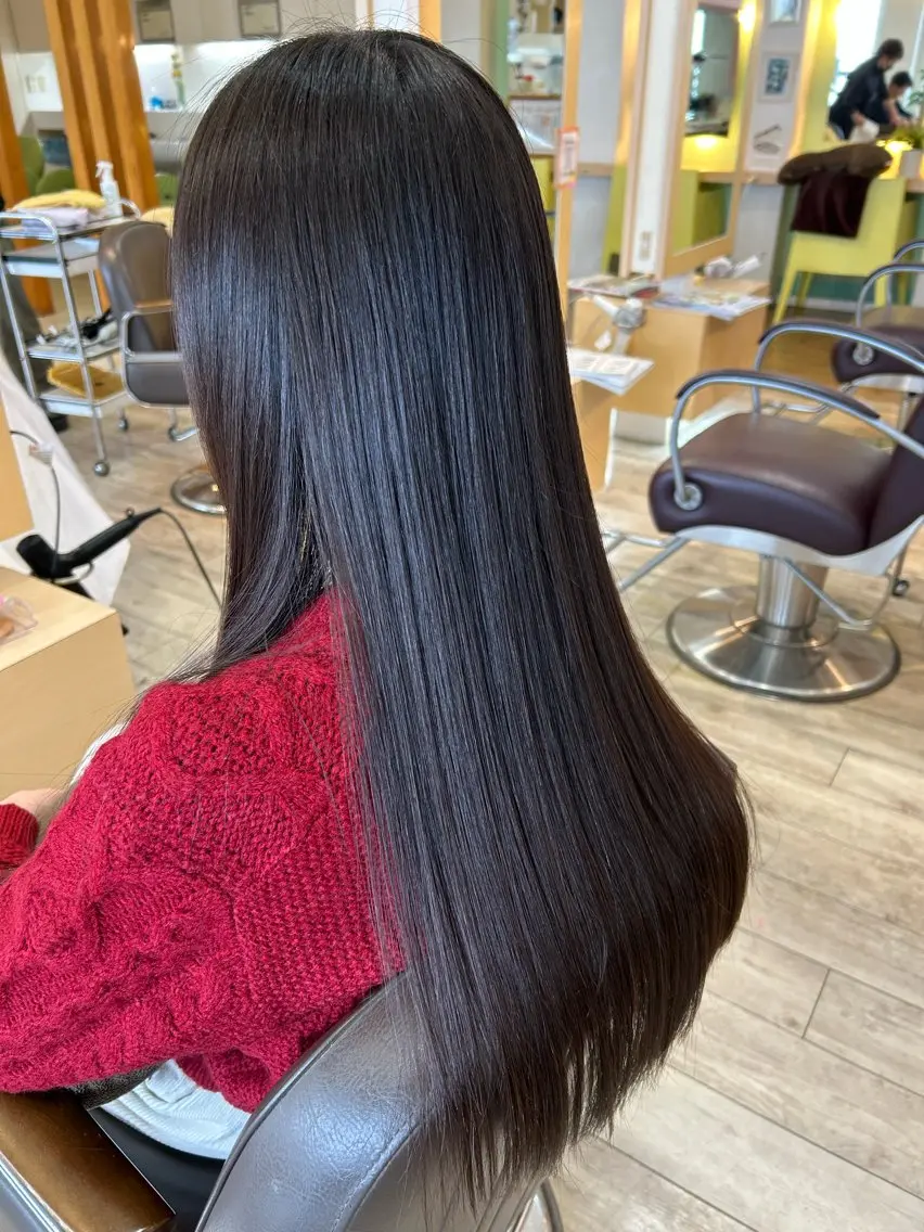 ロング 髪質改善 縮毛矯正 縮毛矯正 浅見 真衣のヘアスタイル