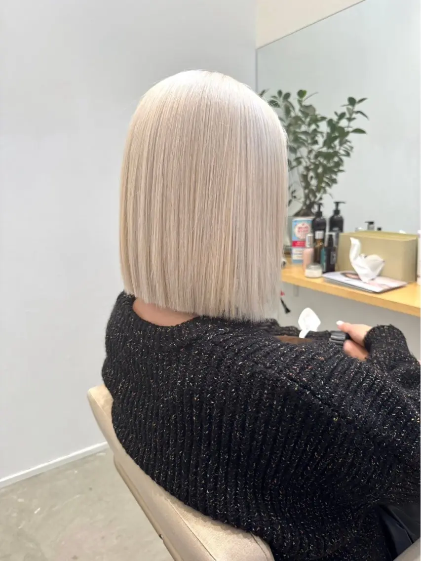 ミディアム カラー ヘアアレンジ ボブ 森山 遥葵のヘアスタイル