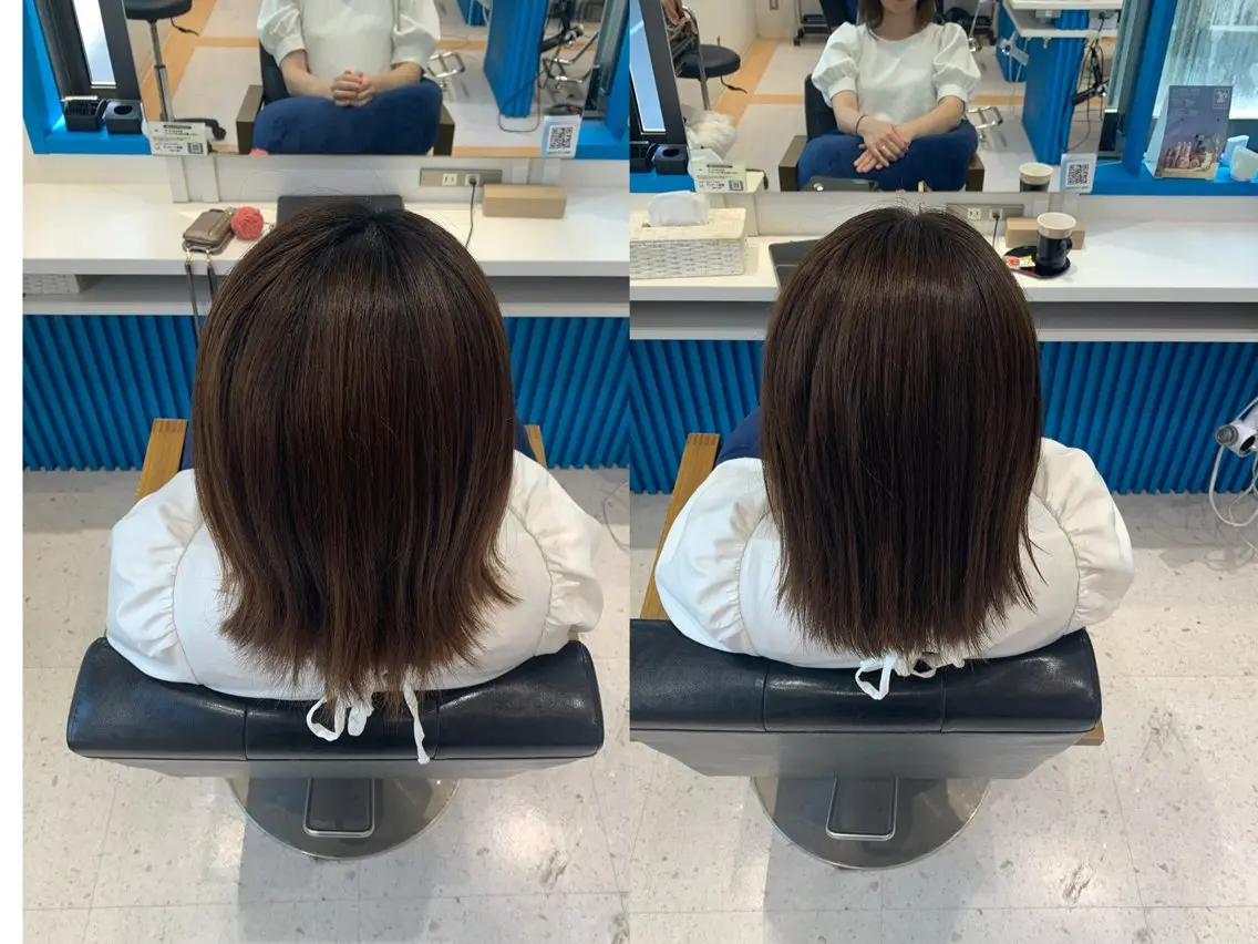 ミディアム カラー ブラウンカラー ナチュラルブラウン オレンジ パラッチ MIKAのヘアスタイル