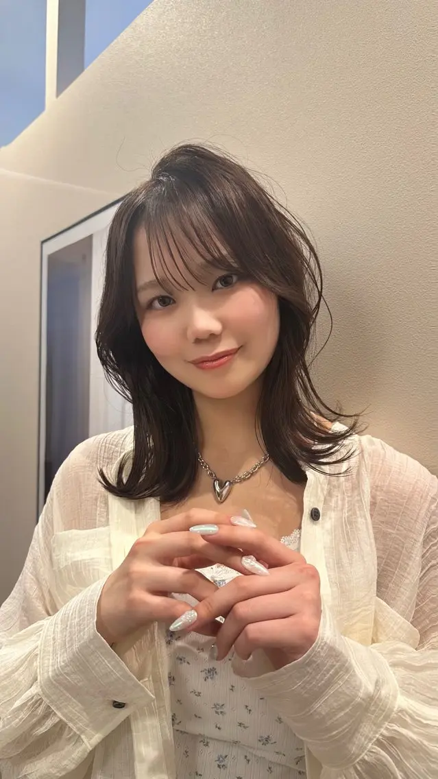 カラー ブラウンカラー オリーブブラウン Reina 札幌美容師のヘアスタイル