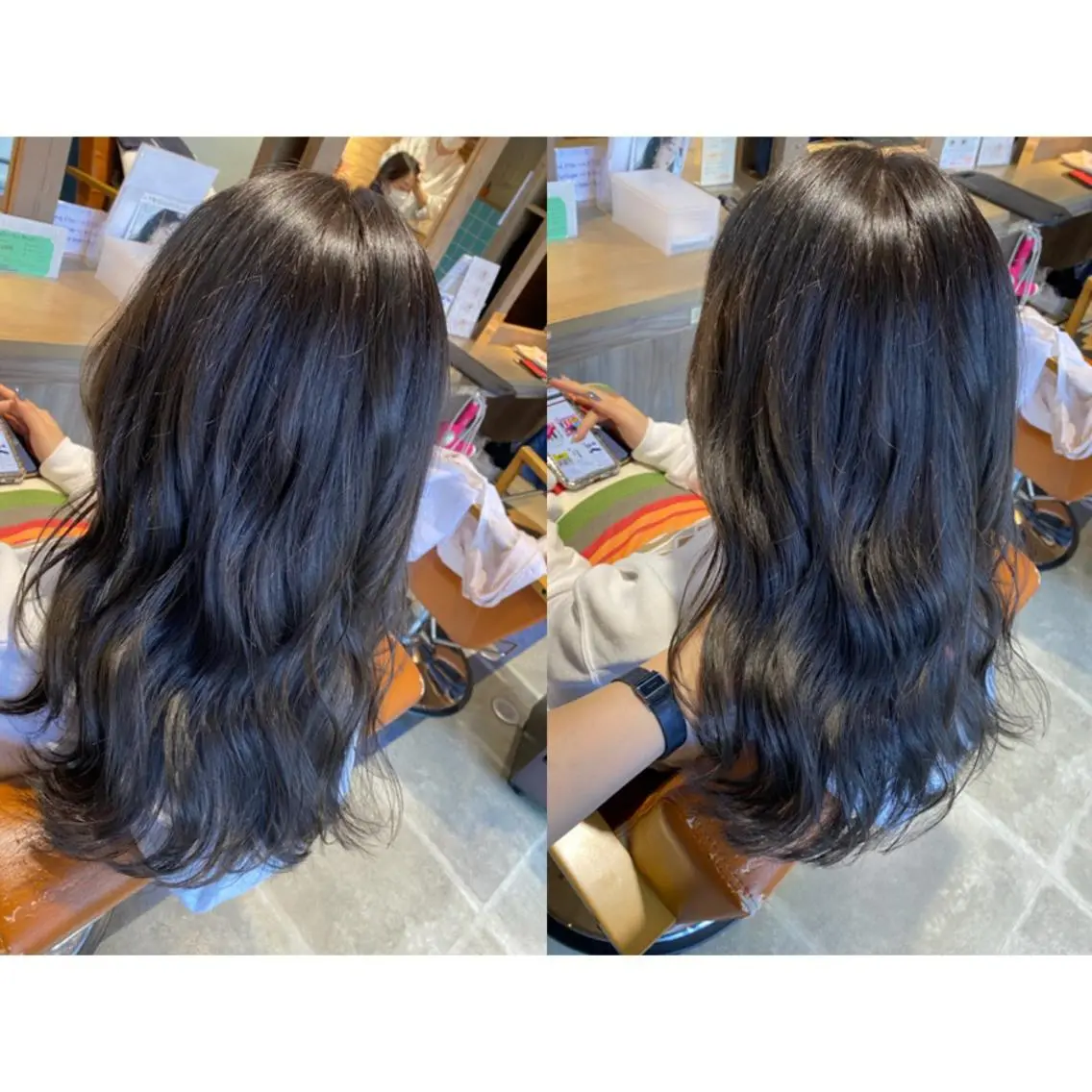 カラー ダークグレー 🩵盛れる顔周りヘア EMI🩵のヘアスタイル