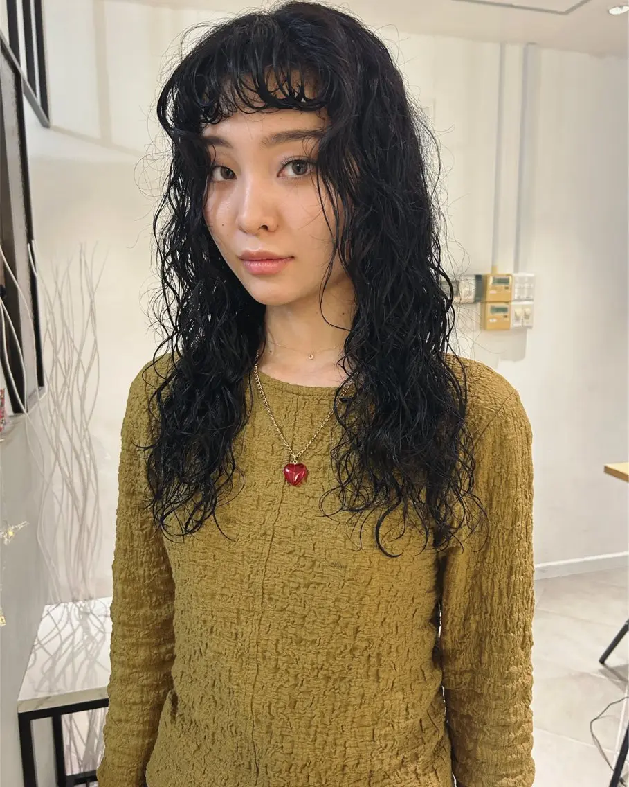 ロング カラー パーマ カット ヘアカラー パーマ 村上雅人 ナチュラルモードのヘアスタイル