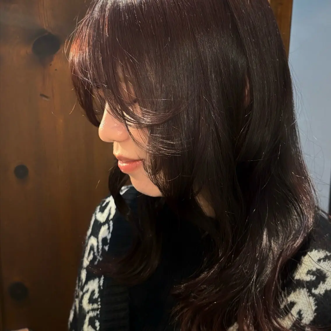 セミロング カラー 透明感/地毛風カラー ミウのヘアスタイル