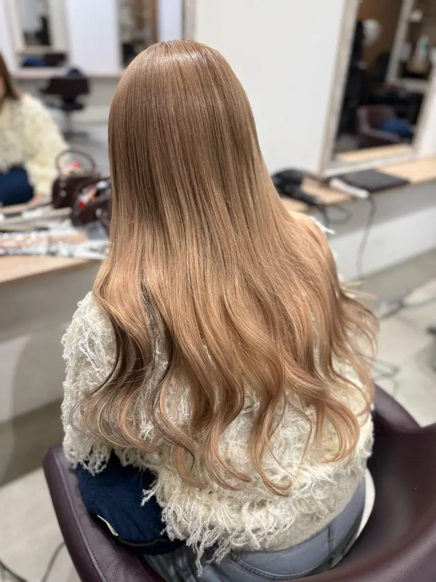 ロング 切りっぱなしボブ シールエクステ ボブ エクステ ロング 志賀 美沙のヘアスタイル