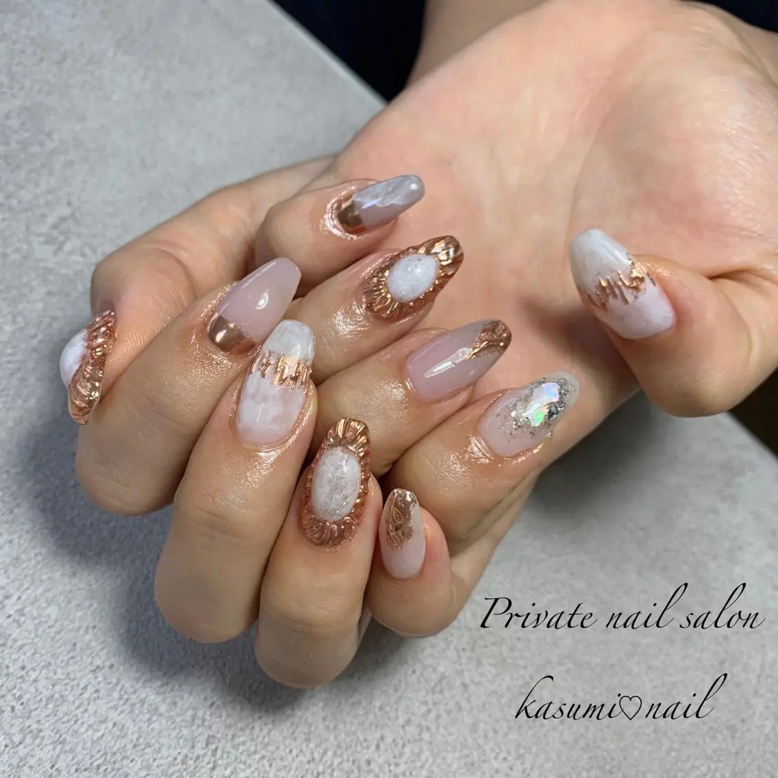 ネイル アートネイル フットネイル ジェルネイル マグネットネイル 大理石ネイル(マーブル) KASUMI♡ Nailのネイルデザイン