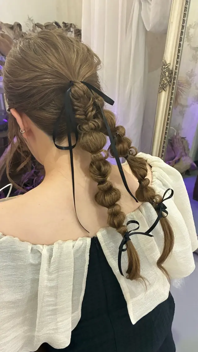 【ヘアアレンジ　🎀✨】の写真