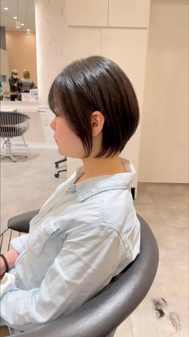 ショート 艶カラー/ヘアセット /momo🎀のヘアスタイル