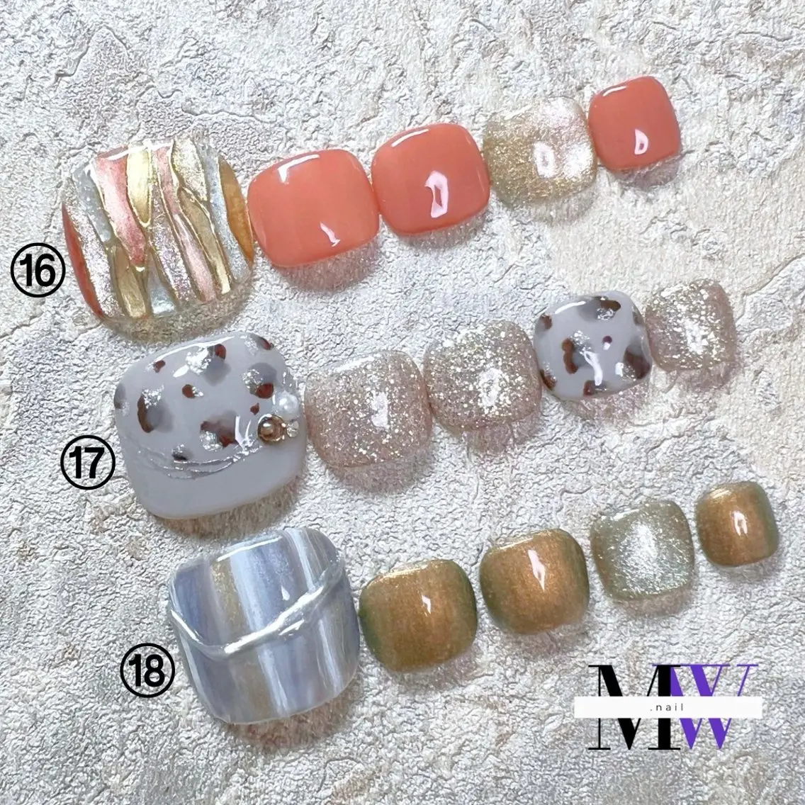 ネイル アートネイル フットネイル ジェルネイル フットネイル MW .nailのネイルデザイン