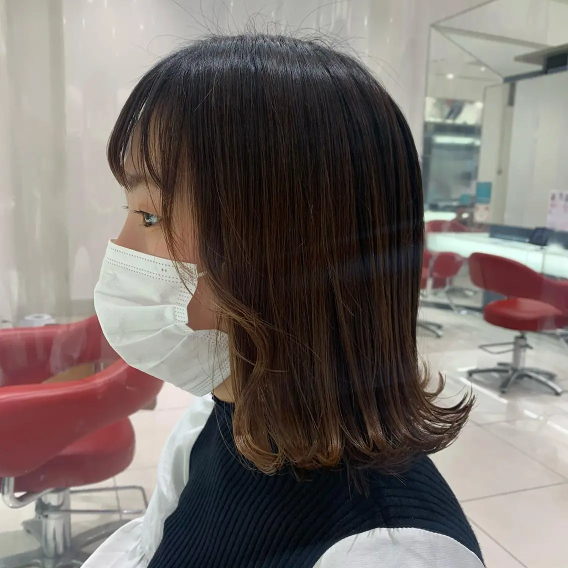 ミディアム 立山 綾華のヘアスタイル