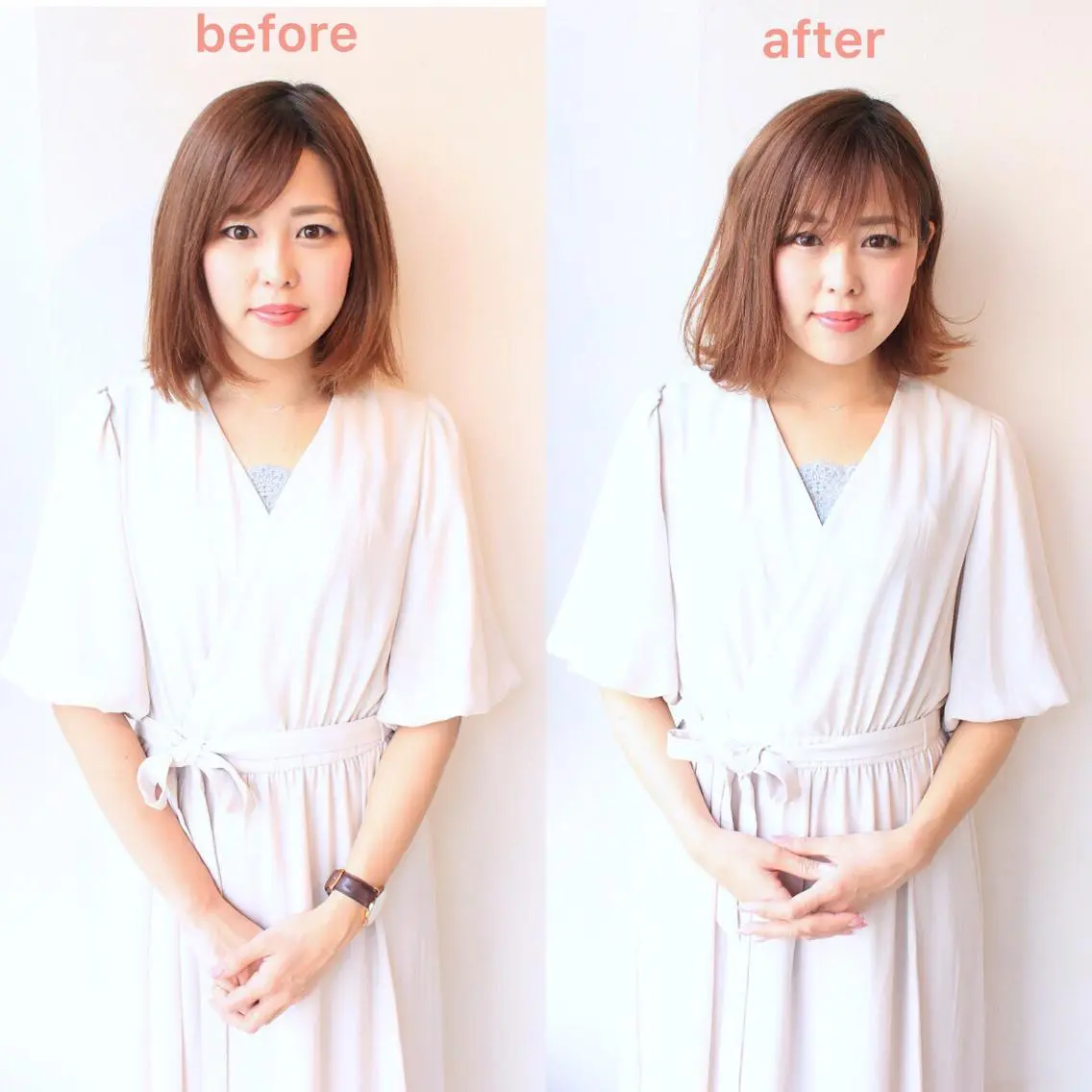 ミディアム 河野 薫のヘアスタイル