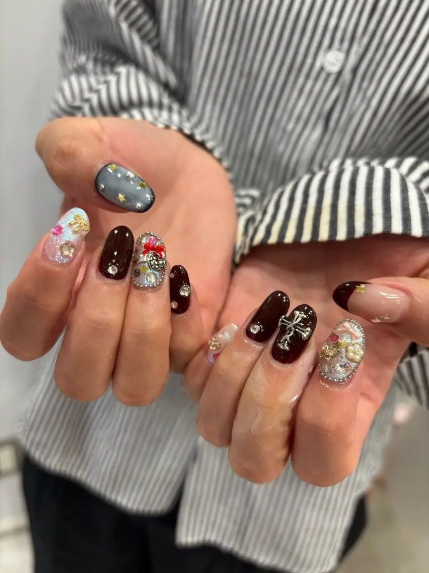 ネイル モデル様募集中ㅤ❤︎ YUI 𝄞𝄢°のネイルデザイン