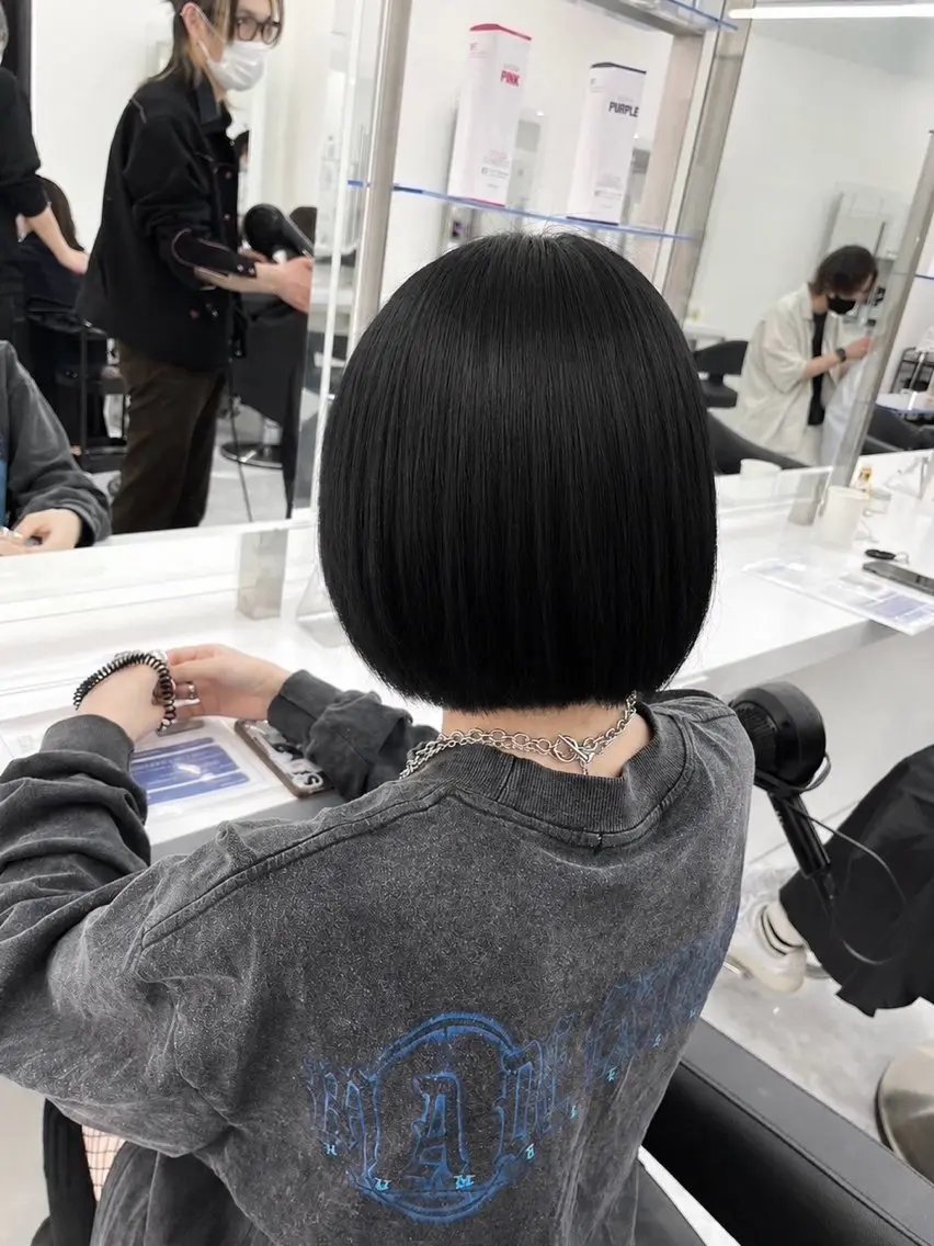 ミディアム カラー ヘアカラー トリートメント 寒色/韓国カラー Ukyouのヘアスタイル