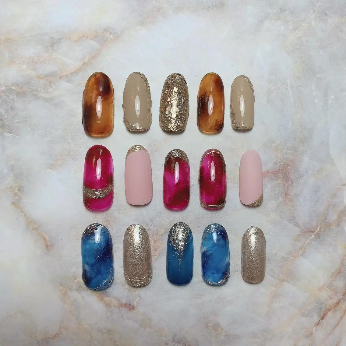 ネイル べっ甲ネイル Nail salon EM（エム）諸星のネイルデザイン