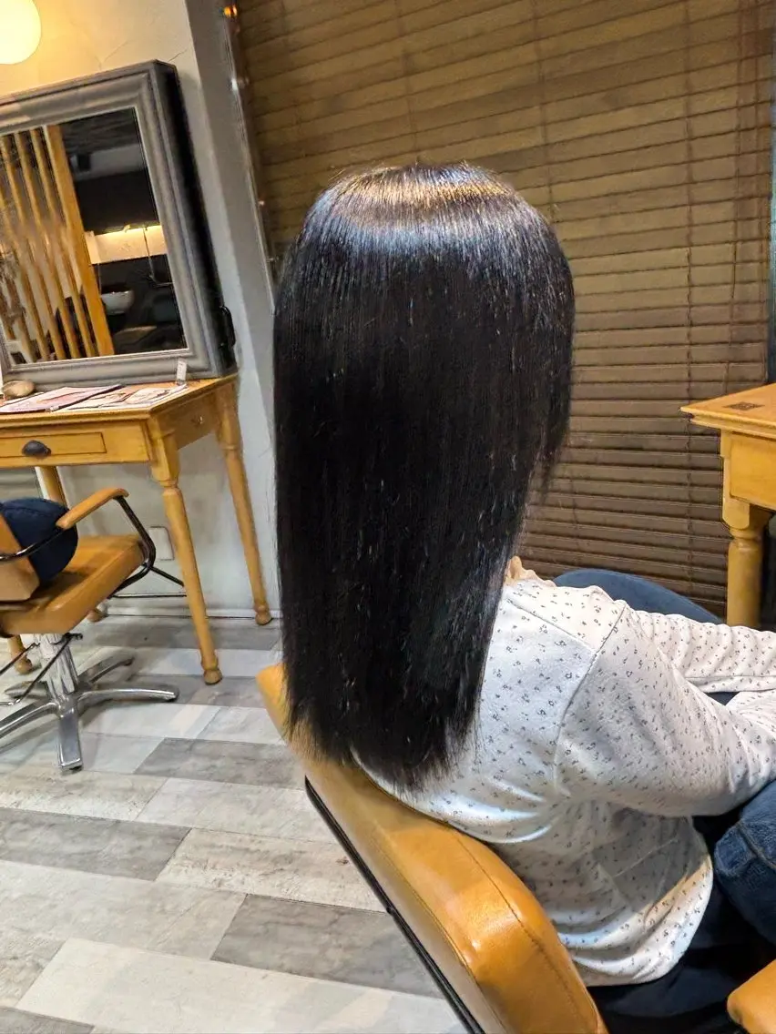 セミロング カラー 黒髪 ブルーカラー ブルーブラック 透明感カラー ヘアカラー 艶カラー✨ RYUNOSUKEのヘアスタイル
